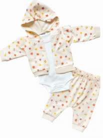 Ensemble Bébé 3 Pièces – Fleurs