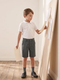 Classic Fit Boys' School Shorts – 100% Organic Cotton