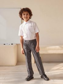 Classic Fit Boys' School Trousers - 100% GOTS Organic Cotton