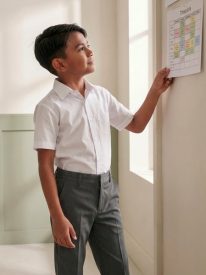 Slim Style Boys' School Trousers – 100% Organic Cotton