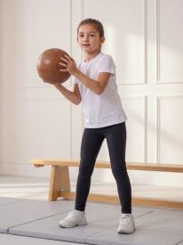 Girls' Organic Cotton Jersey Leggings