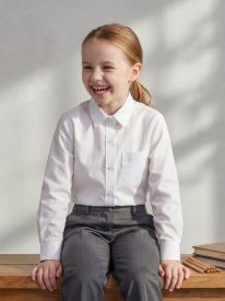 Long Sleeve Unisex School Shirt – 100% Organic Cotton
