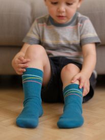Organic Cotton Multi-Coloured Stripe Ankle Socks