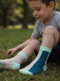 Organic Cotton Contrast Ankle Socks